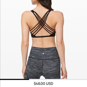 Lululemon Free to Be Sports Bra Size 6 Black